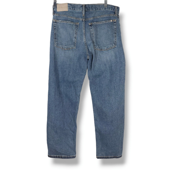 NWOT Everlane The Summer Slouch Button Fly Crop Jeans Sz. 27x25 Tularosa Blue - Picture 5 of 14